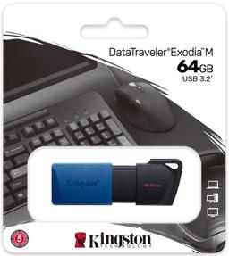 Refurbished Kingston Data Traveler Exodia M USB Flash Drive 64GB - Reebelo US