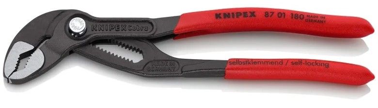 Refurbished Knipex 87 01 180 7 1/4" Cobra Water Pump Pliers - Reebelo US