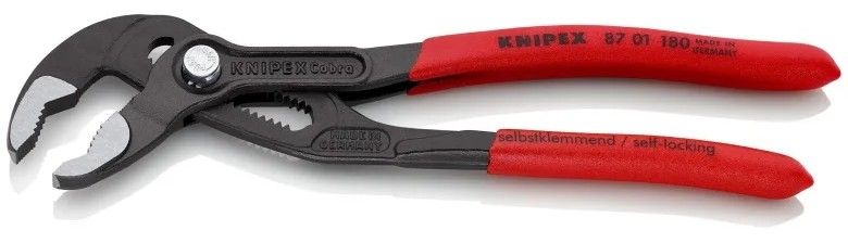 Refurbished Knipex 87 01 180 7 1/4" Cobra Water Pump Pliers - Reebelo US