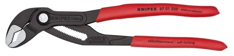 Knipex 87 01 250 10" Cobra Water Pump Pliers - Black/Red