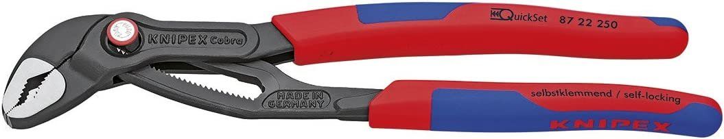 Refurbished Knipex 87 22 250 10" Cobra QuickSet Water Pump Pliers - Reebelo US