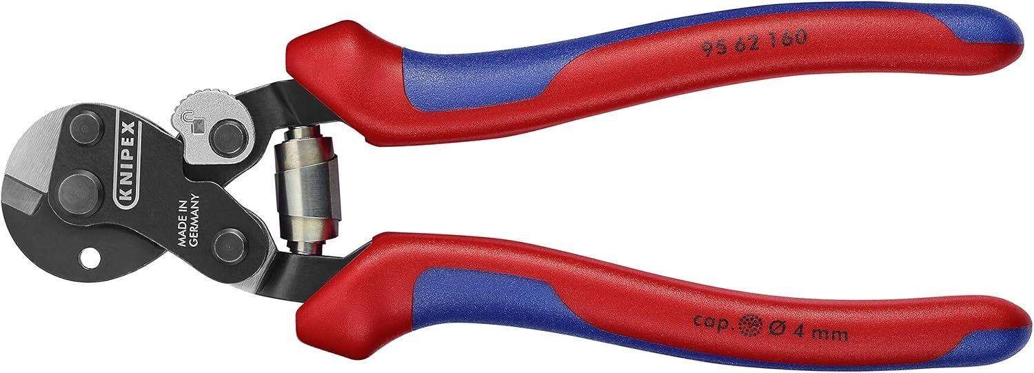 Refurbished Knipex 95 62 160 6 1/4" Wire Rope Shears - Reebelo US