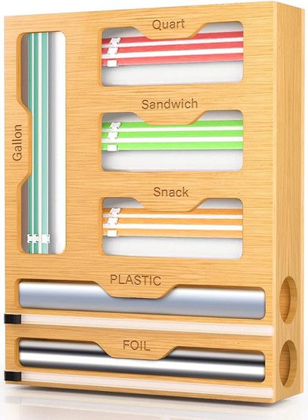 Refurbished KOCWELL Bag Organizer and Plastic Wrap Dispenser with Cutter  - Reebelo US