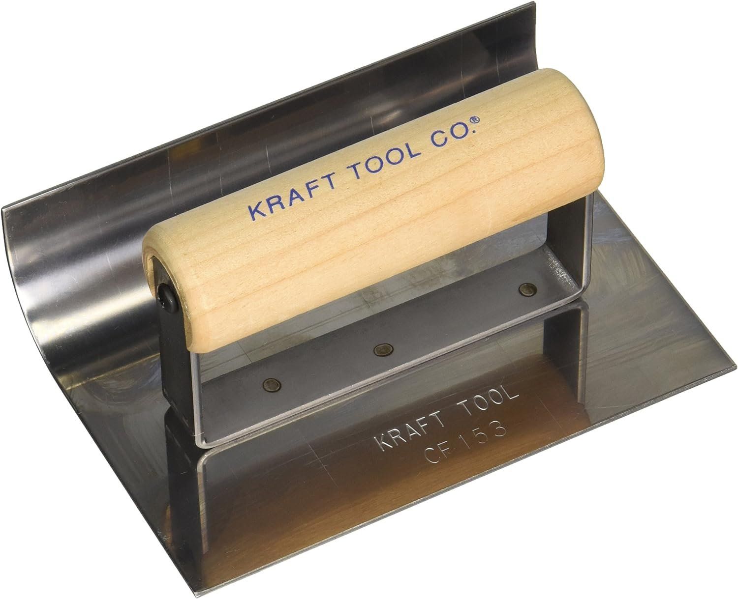 Refurbished Kraft Tool CF153 Radius Inside Curb and Sidewalk Tool with Wood Handle - Reebelo US