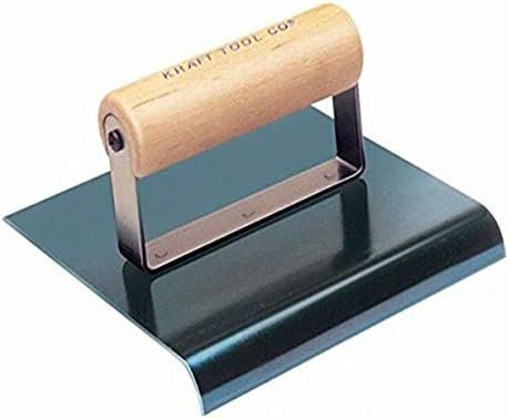 Kraft Tool CF577 1/2" Radius Blue Steel Hand Edger with Wood Handle