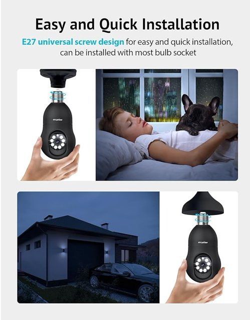 Refurbished LaView Wireless Bulb Security Camera 360° LV-PWL2 - Reebelo US