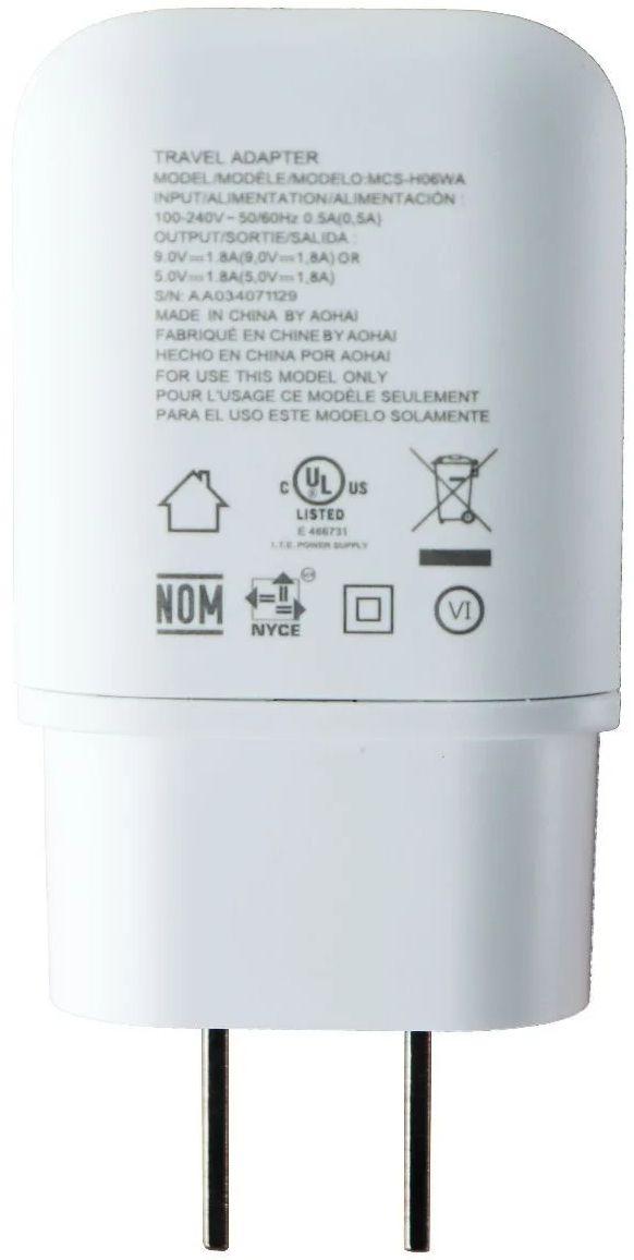 LG (9V/1.8A) Fast Charge Wall Charger Single USB Adapter (MCS-H06WA) - Reebelo US