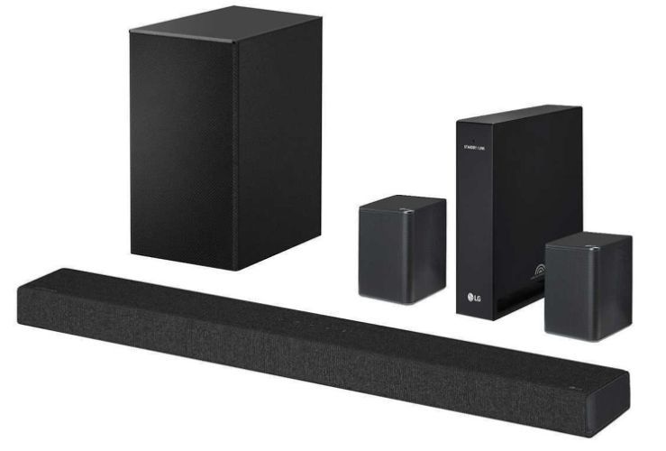 Refurbished LG SP7R 7.1 Channel High Res Audio Sound Bar with Rear Speaker Kit - Reebelo US