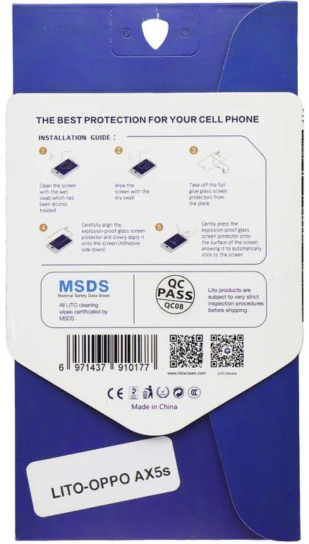LITO 2.5D Full Glue Tempered Glass Screen Protector for Oppo AX5s - Reebelo US