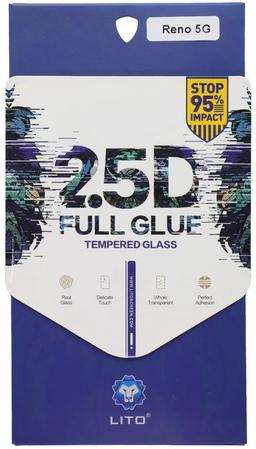 LITO 2.5D Full Glue Tempered Glass Screen Protector for Oppo Reno 5G - Reebelo US