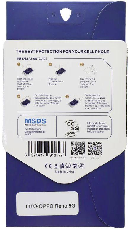 LITO 2.5D Full Glue Tempered Glass Screen Protector for Oppo Reno 5G - Reebelo US