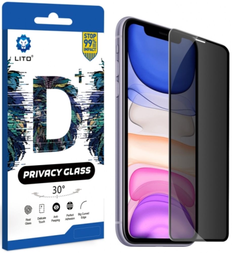 LITO D+ Privacy Glass Screen Protector for iPhone 11 Pro Max (2 Pack) - Reebelo US