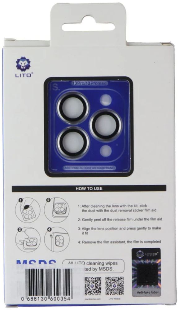LITO S+ Camera Glass Lens Protector for iPhone 13 Pro/13 Pro Max (3 Piece) - Reebelo US