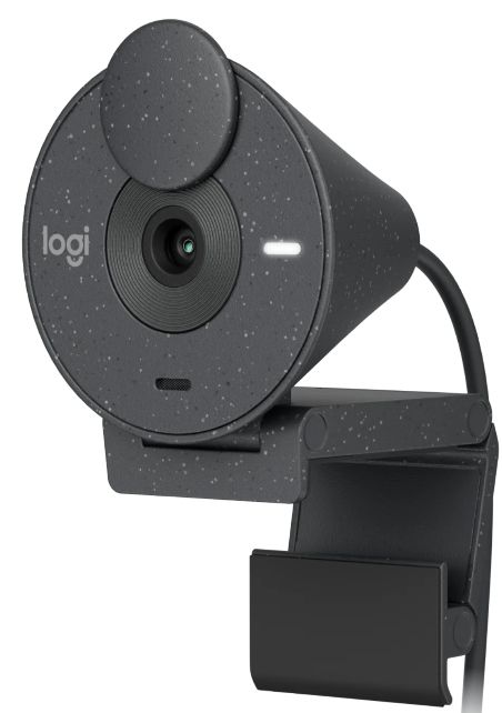 Logitech Brio 300 USB-C Webcam with Privacy Shutter - Graphite