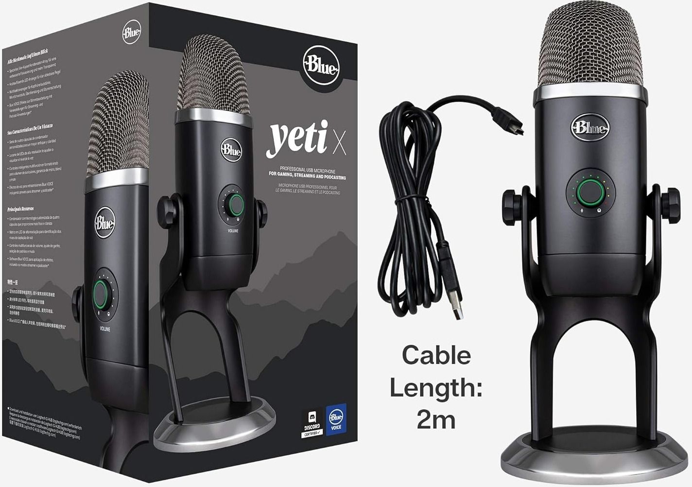 Refurbished Logitech for Creators Blue Yeti X Professional USB Condenser Microphone - Reebelo US
