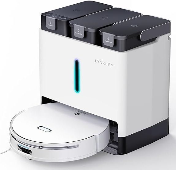 Lynkbey M20 Pro Robot Vacuum Mop Combo Auto Cleaning & Hot Air Drying - White
