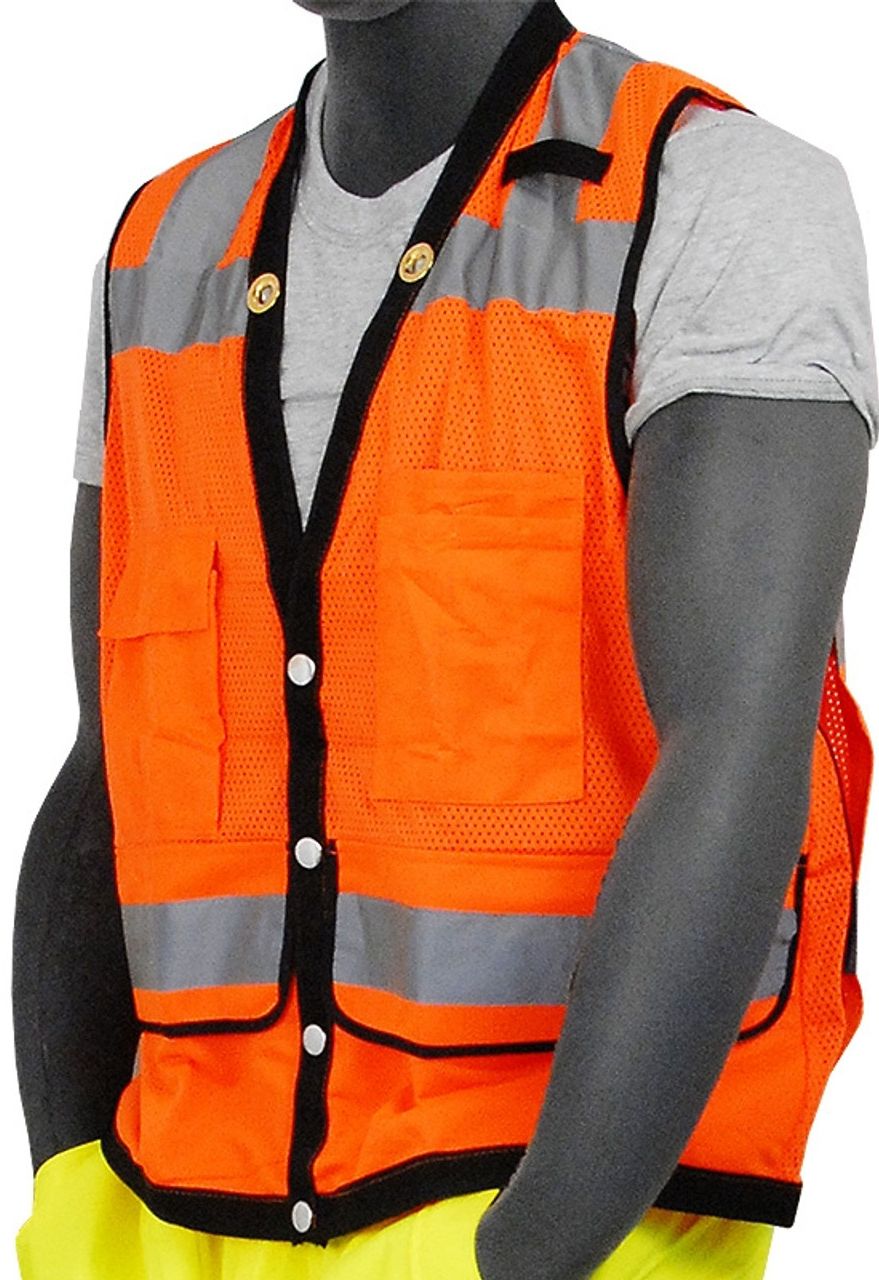 Refurbished Majestic Class 2 High Visibility Heavy Duty Mesh Safety Vest (L) - Reebelo US