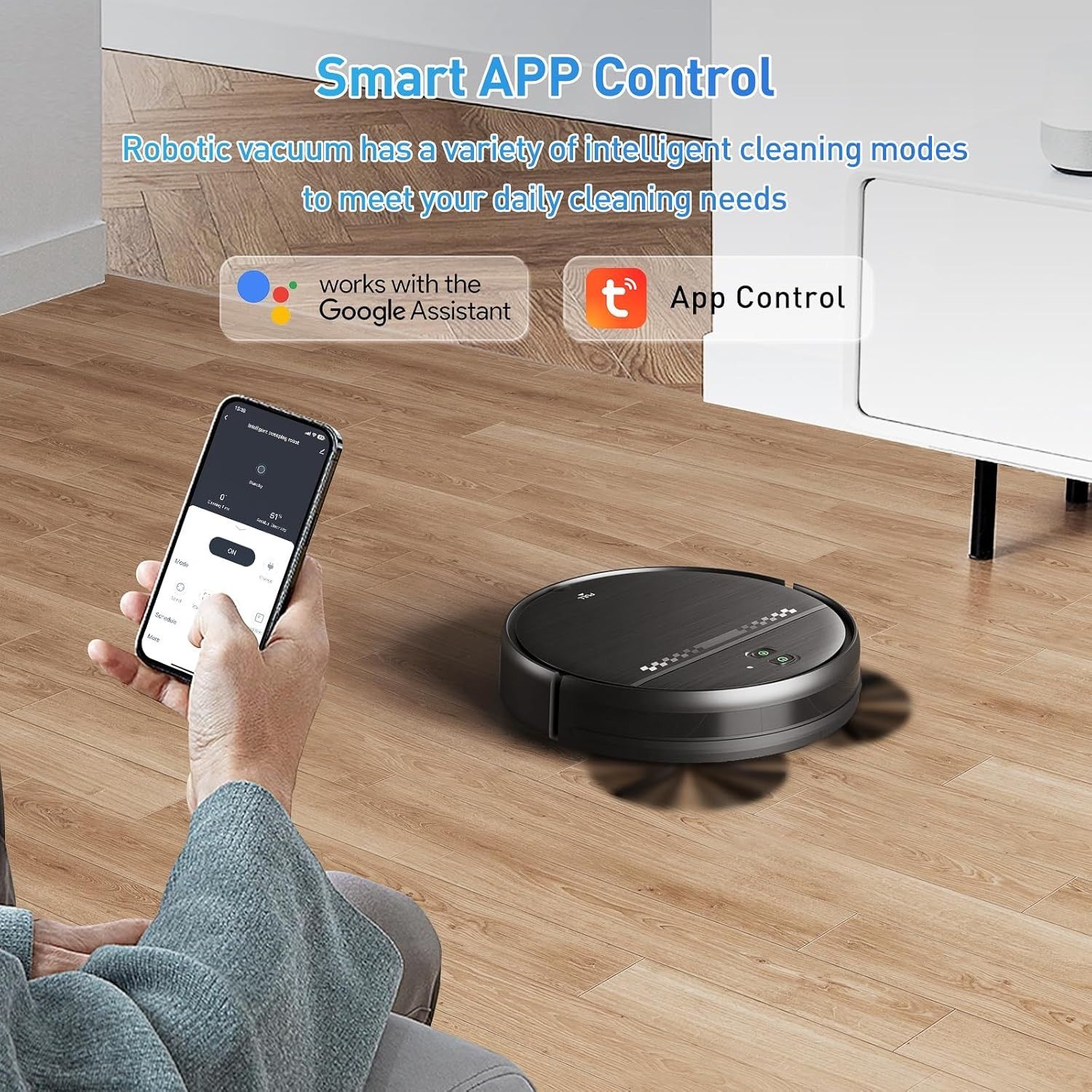 Refurbished Manvn Robot Vacuum and Mop Combo with Wi-Fi/APP Self-Charging Vacuum Cleaner - Reebelo US