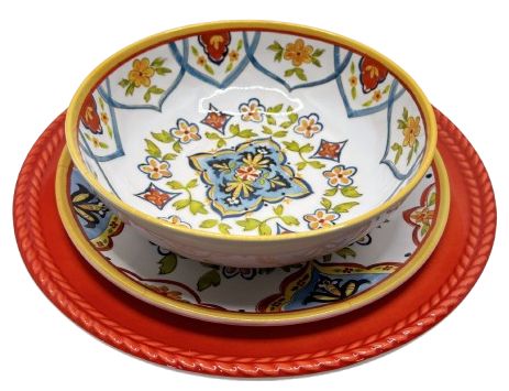Member's Mark Tuscan Elegance Melamine Dinnerware (Set of 18) - Reebelo US