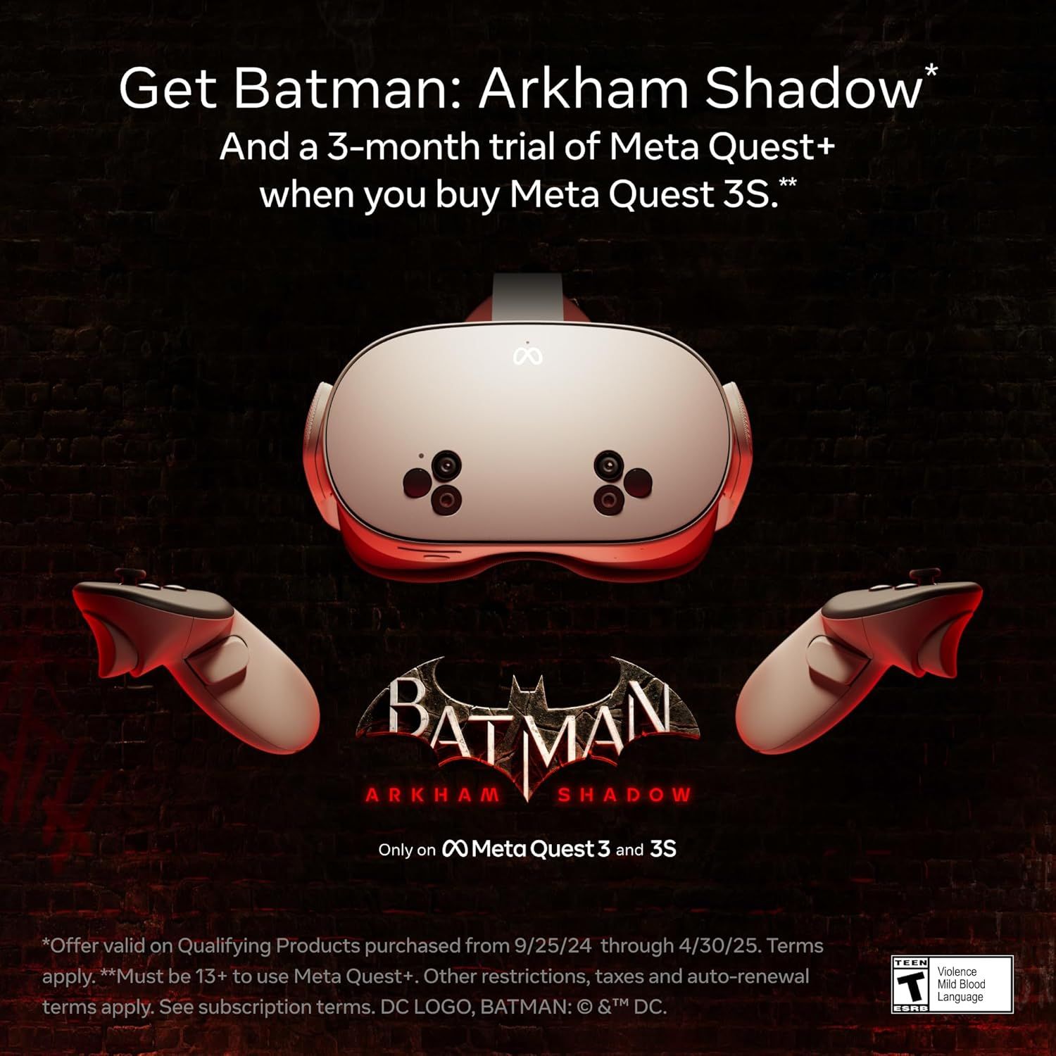 Refurbished Meta Quest 3s Get Batman: Arkham Shadow and a 3-Month Trial of Meta Quest+ - Reebelo US