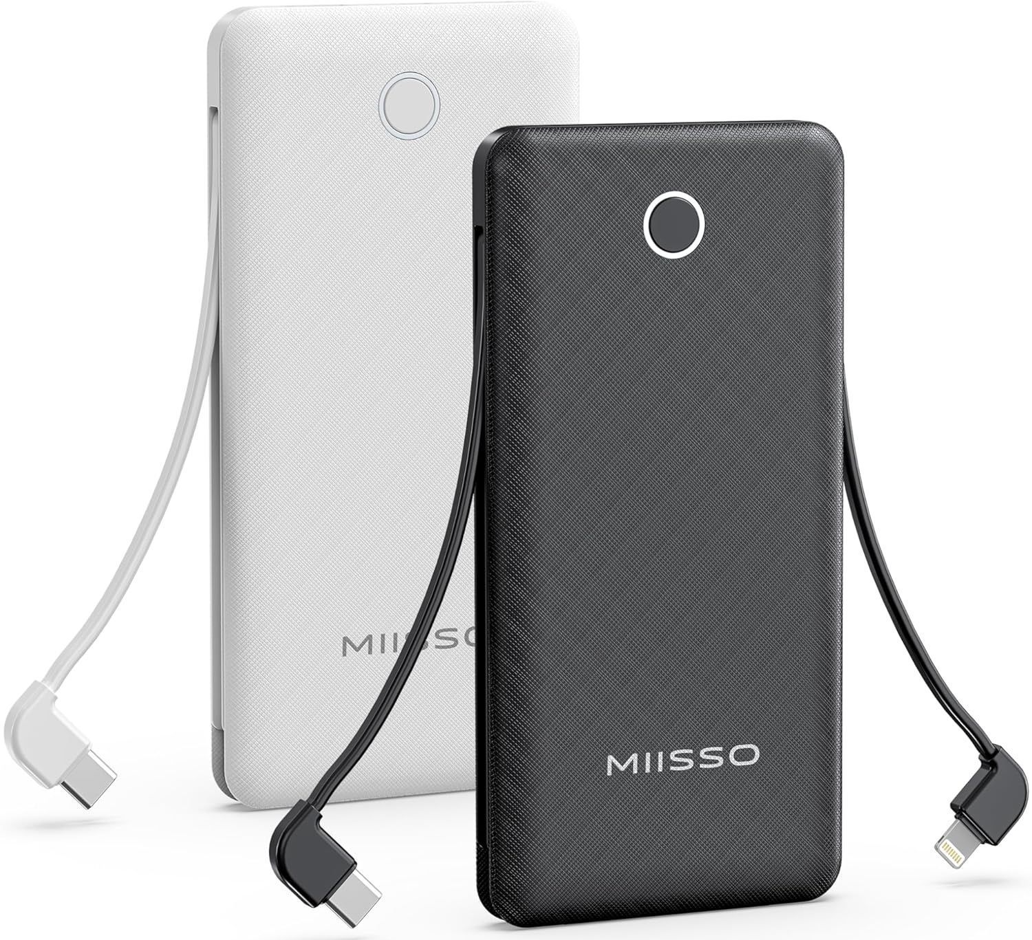 Miisso 10K95 10000mah Power Bank (2-Pack) - Black & White