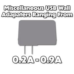 Miscellaneous & Mixed Wall Charger USB Adapter (0.2A to 0.9A Output) - Reebelo US