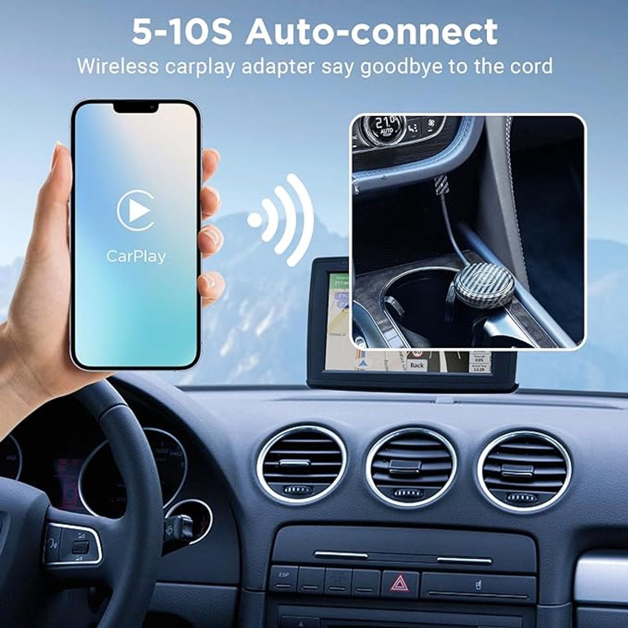Refurbished Mocale Carplay Adapter Convert Wired to Wireless - Reebelo US