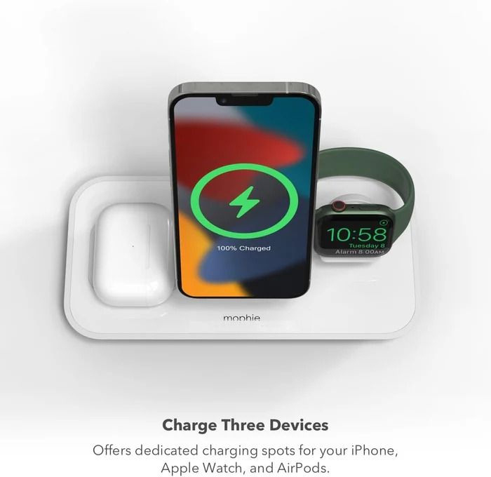Refurbished Mophie 3-in-1 Stand MagSafe Charger - Reebelo US