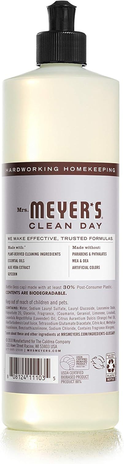 Refurbished Mrs. Meyer's Clean Day Lavender Scent Liquid Dish Soap 473ml - Reebelo US