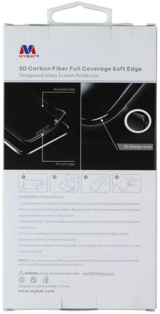 MyBat 3D Carbon Fiber Tempered Glass Screen Protector for iPhone 12 Pro Max - Reebelo US
