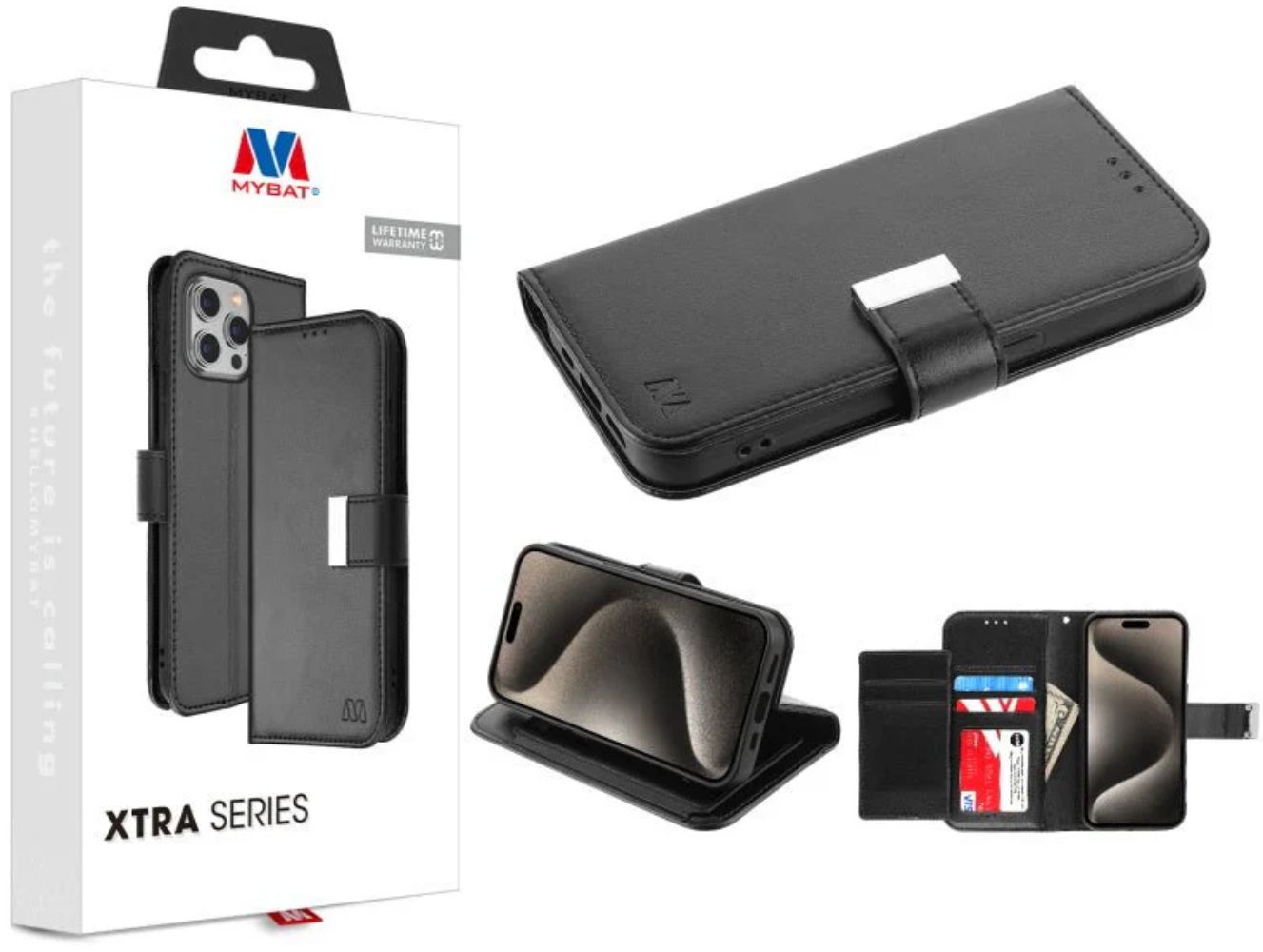 MyBat MyJacket Xtra Series Wallet Phone Case for iPhone 15 Pro - Reebelo US