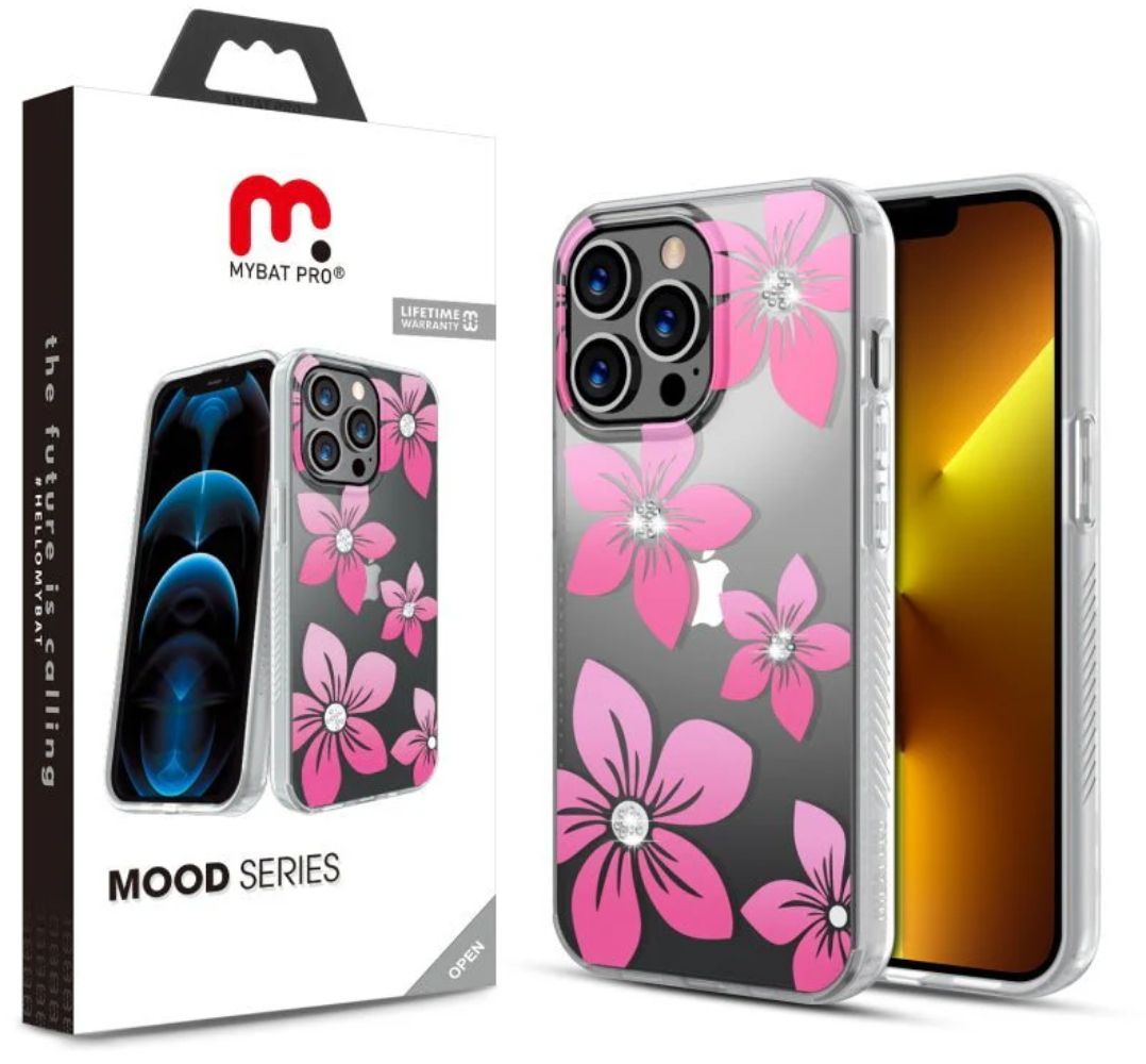 MyBat Pro Mood Diamond Series Phone Case for iPhone 13 Pro - Blossoms - Brand New