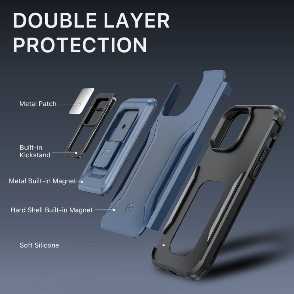 MyBat Pro Stealth Series Phone Case with MagKick for iPhone 14 Pro - Reebelo US