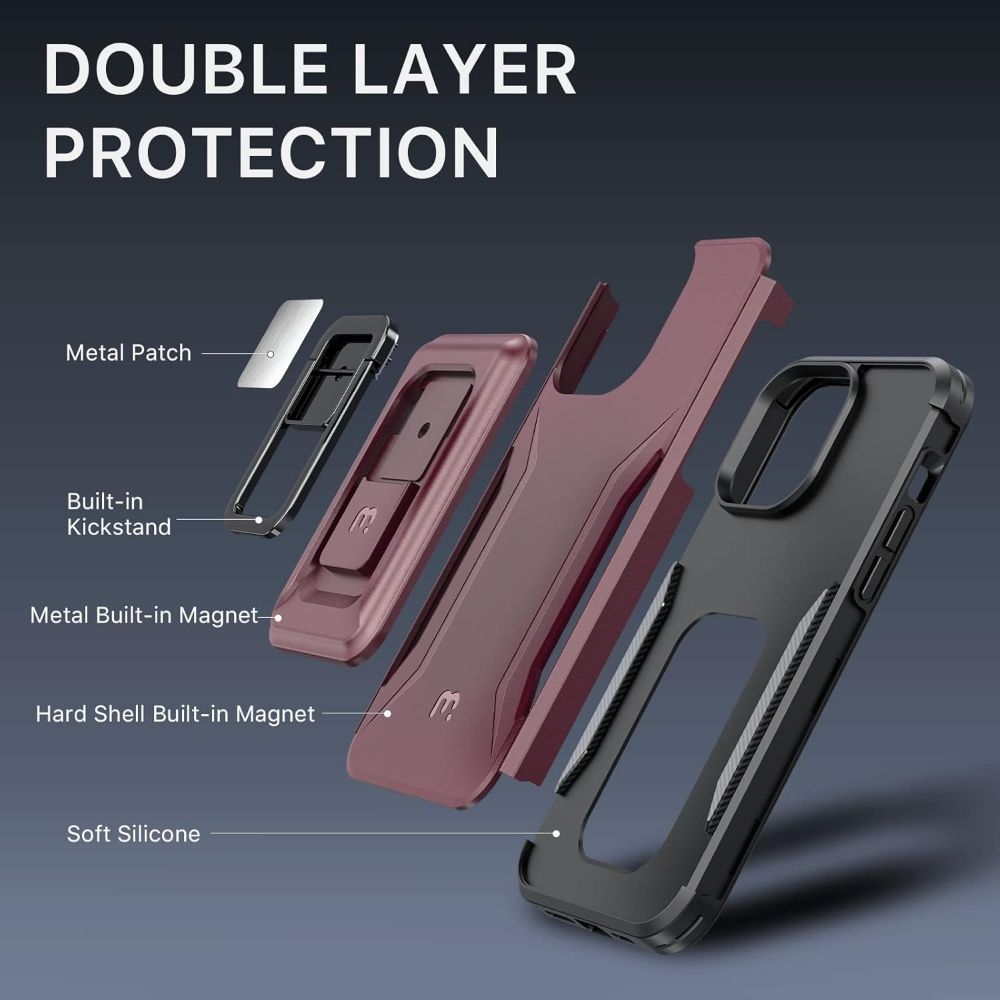 MyBat Pro Stealth Series Phone Case with MagKick for iPhone 14 Pro Max - Reebelo US