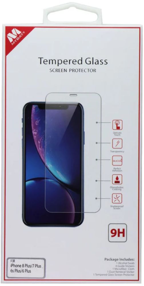 MyBat Tempered Glass Screen Protector for iPhone 8 Plus/7 Plus/6s Plus/6 Plus - Reebelo US