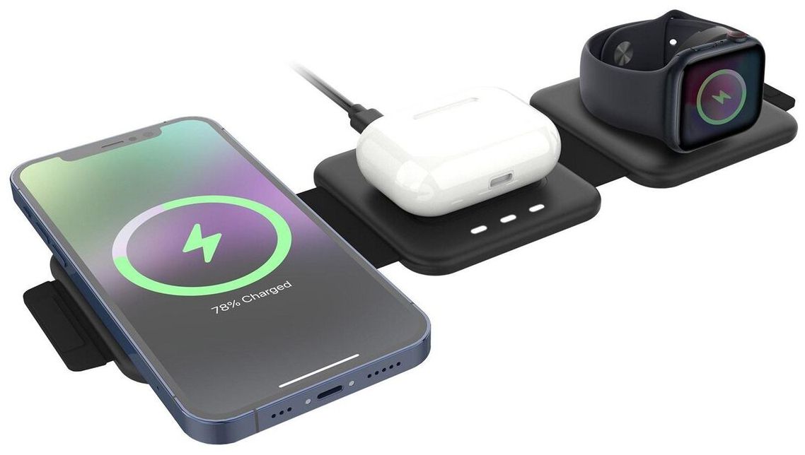 Refurbished MyCharge 3-in-1 Wireless Charging for iPad / iPhones / Airpods and iWatches - Reebelo US