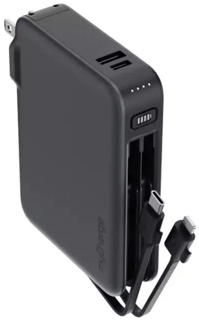 myCharge PowerMax 15000mAh All-in-One Charge Portable Charger - Black
