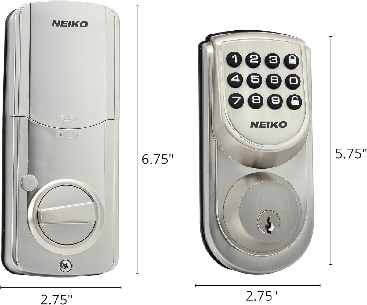 Refurbished Neiko 52909A Keyless Electronic Deadbolt Door Lock - Reebelo US