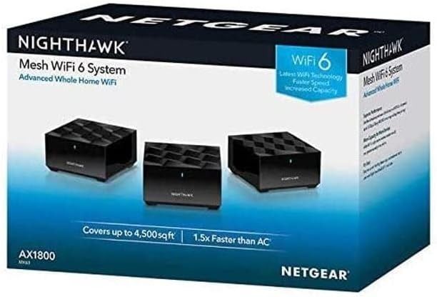 Refurbished Netgear MK63-100NAS Nighthawk MK63 Mesh Whole Home WiFi 6 System - Reebelo US