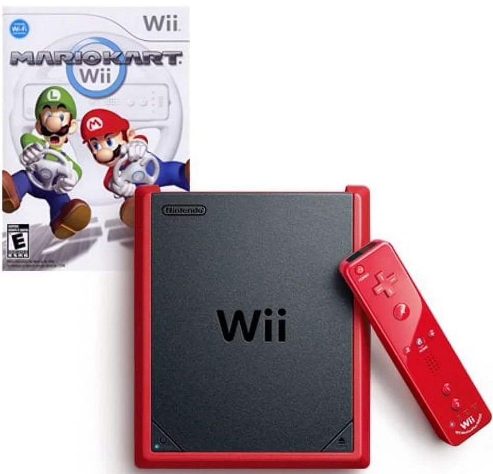 Refurbished Nintendo Wii Mini Gaming Console with Mario Kart Wii Game - Reebelo US