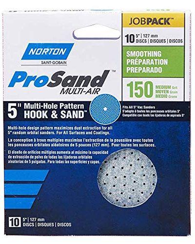 Norton Prosand Multi-Air 5" Multi-Hole Pattern Hook & Sand Disc (10-Pack)) - Reebelo US