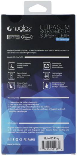 Nuglas Crystal Clear Tempered Glass Screen Protector for Motorola Moto E5 Play - Reebelo US
