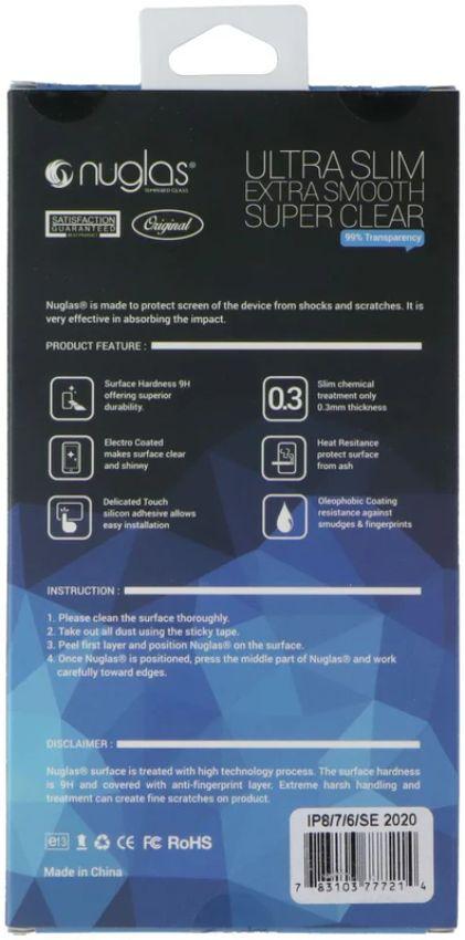 Nuglas Tempered Glass Crystal Clear Screen Protector for iPhone 6/6S/7/8/ SE 2020 - Reebelo US