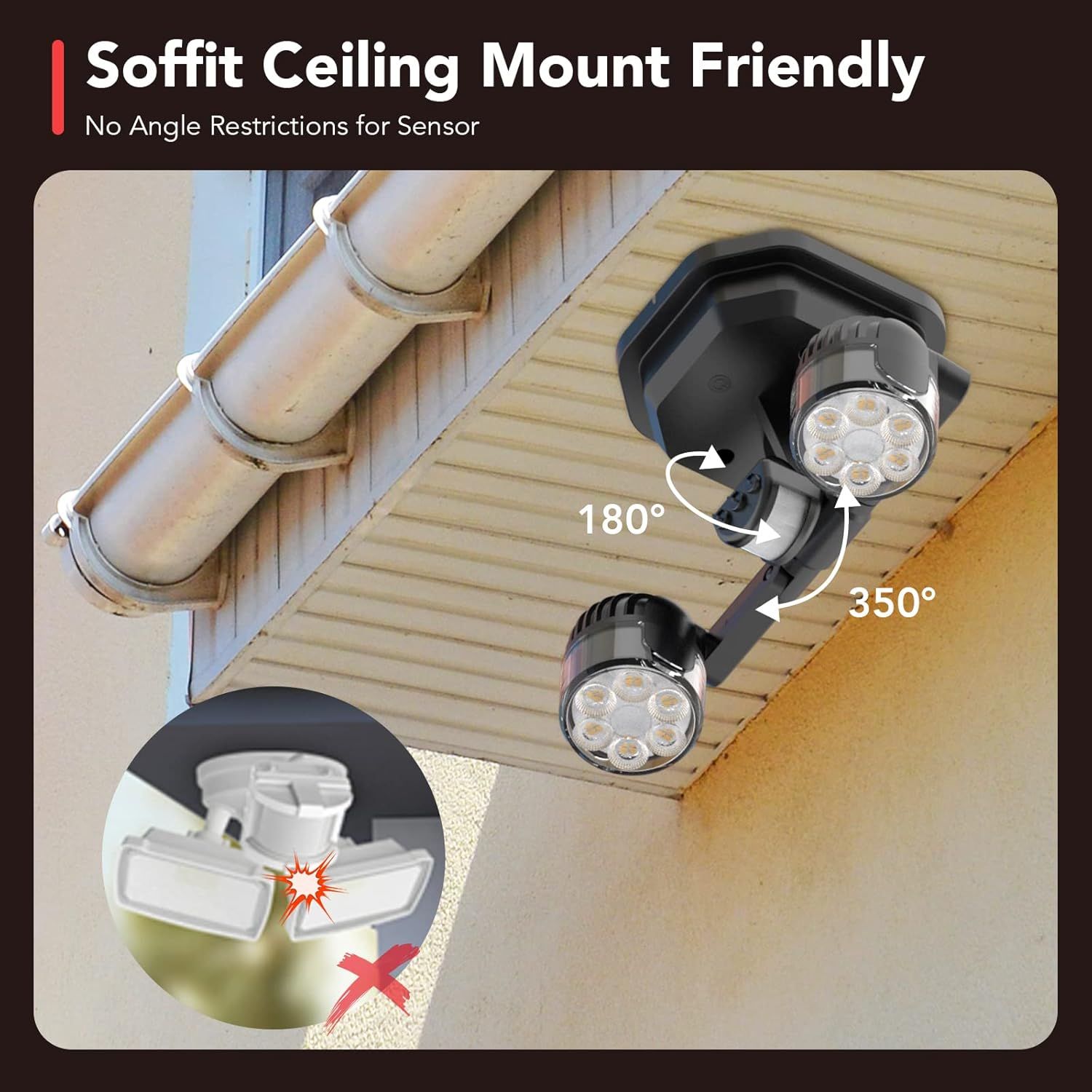 Refurbished OREiN Led Flood Light Outdoor Motion Sensor (OL36002440) - Reebelo US
