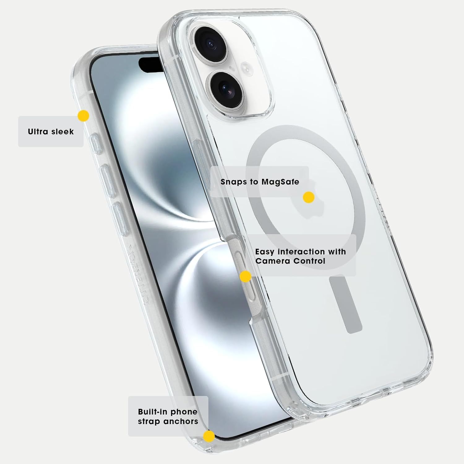 OtterBox OtterBox Symmetry Series Clear Phone Case with MagSafe for iPhone 16 Plus - Clear
