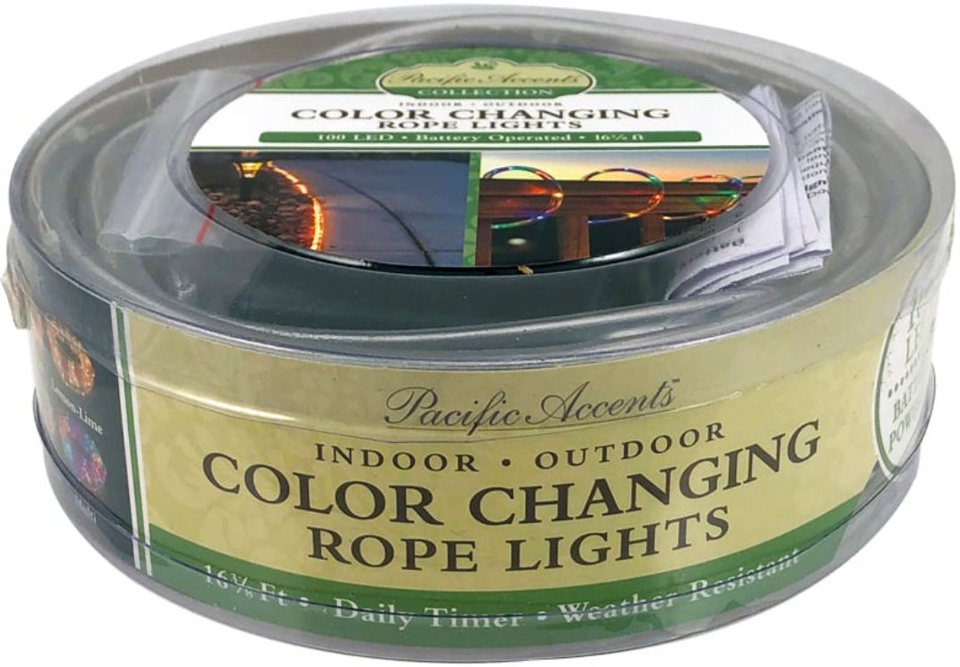 Refurbished Pacific Accents Color Changing Rope Light 100 LED with Remote - Reebelo US