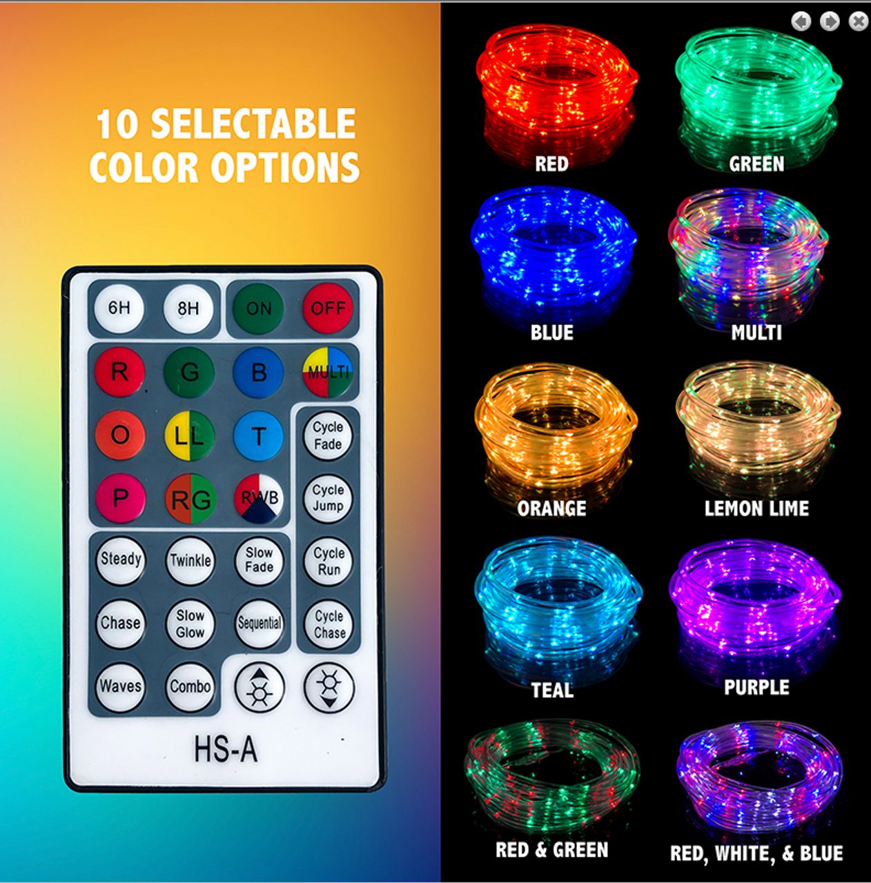 Refurbished Pacific Accents Color Changing Rope Light 100 LED with Remote - Reebelo US