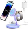 Pexxus 3 in 1 Charging Station for Apple Devices - Lavender Purple