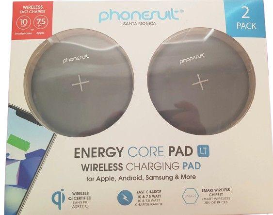 Refurbished Phonesuit Energy Core Wireless Qi Charging Pad Fast Charger (2 Pack) - Reebelo US