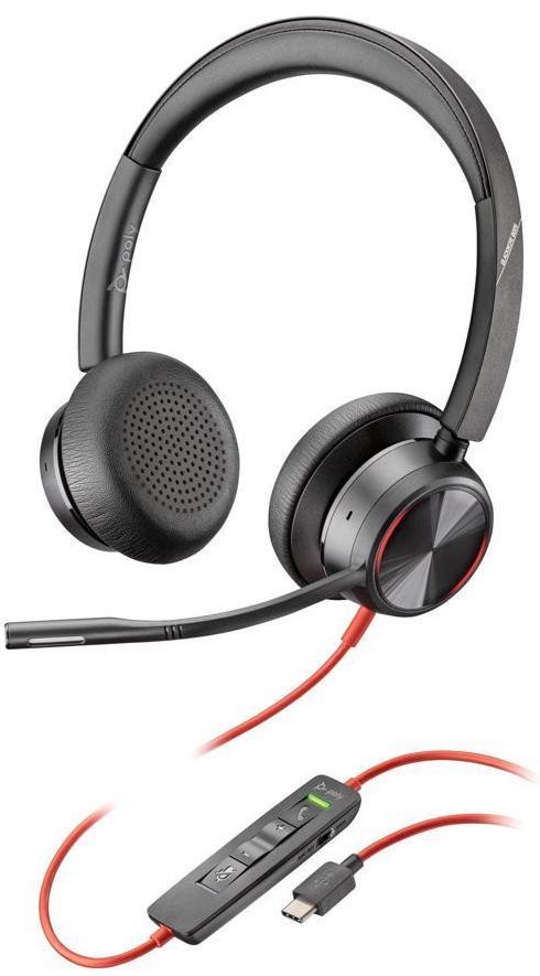 Poly Blackwire 8225 USB-C Stereo Wired Headset - Black